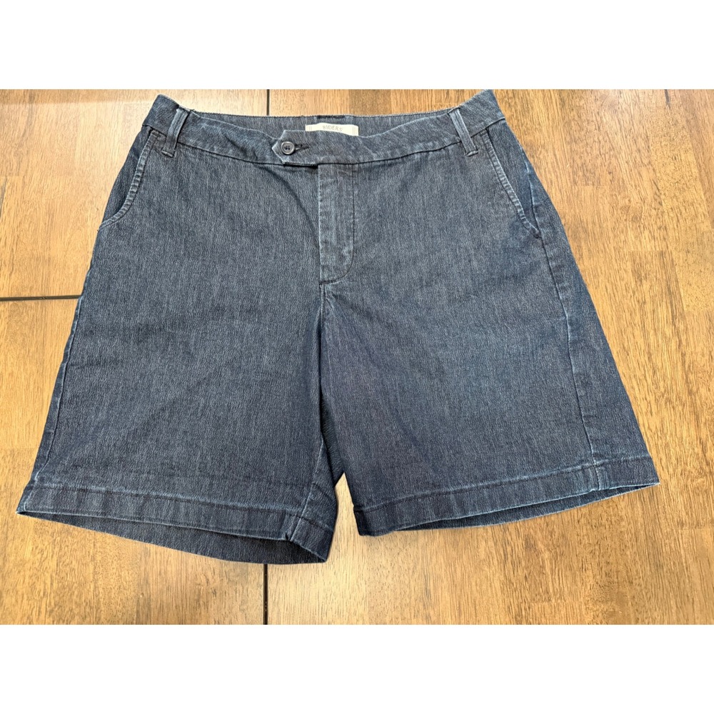Riders by Lee Womens Dark Wash Denim Shorts Size 10M W37TW05 Stretch Bermuda